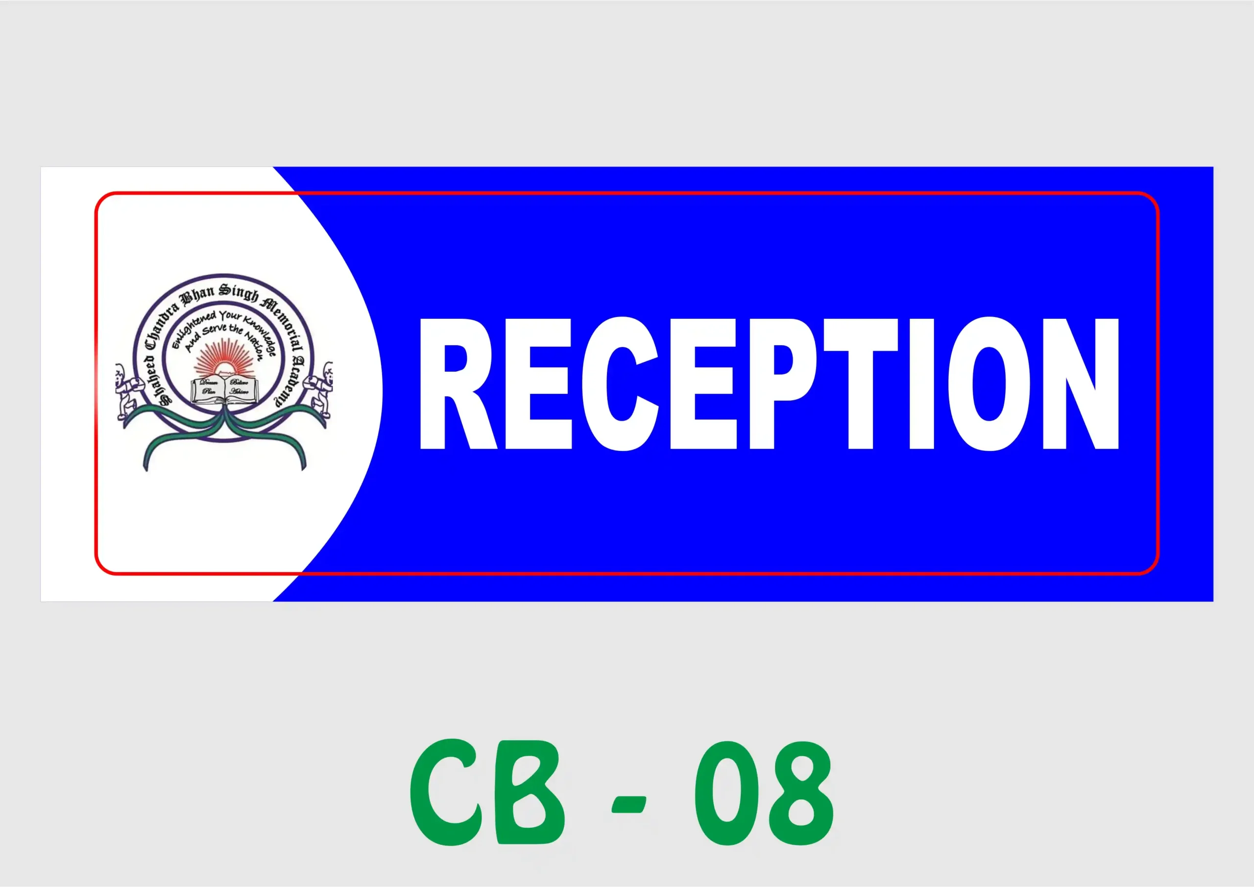 CB - 08 Wall Name Plate - Reception - Image 1