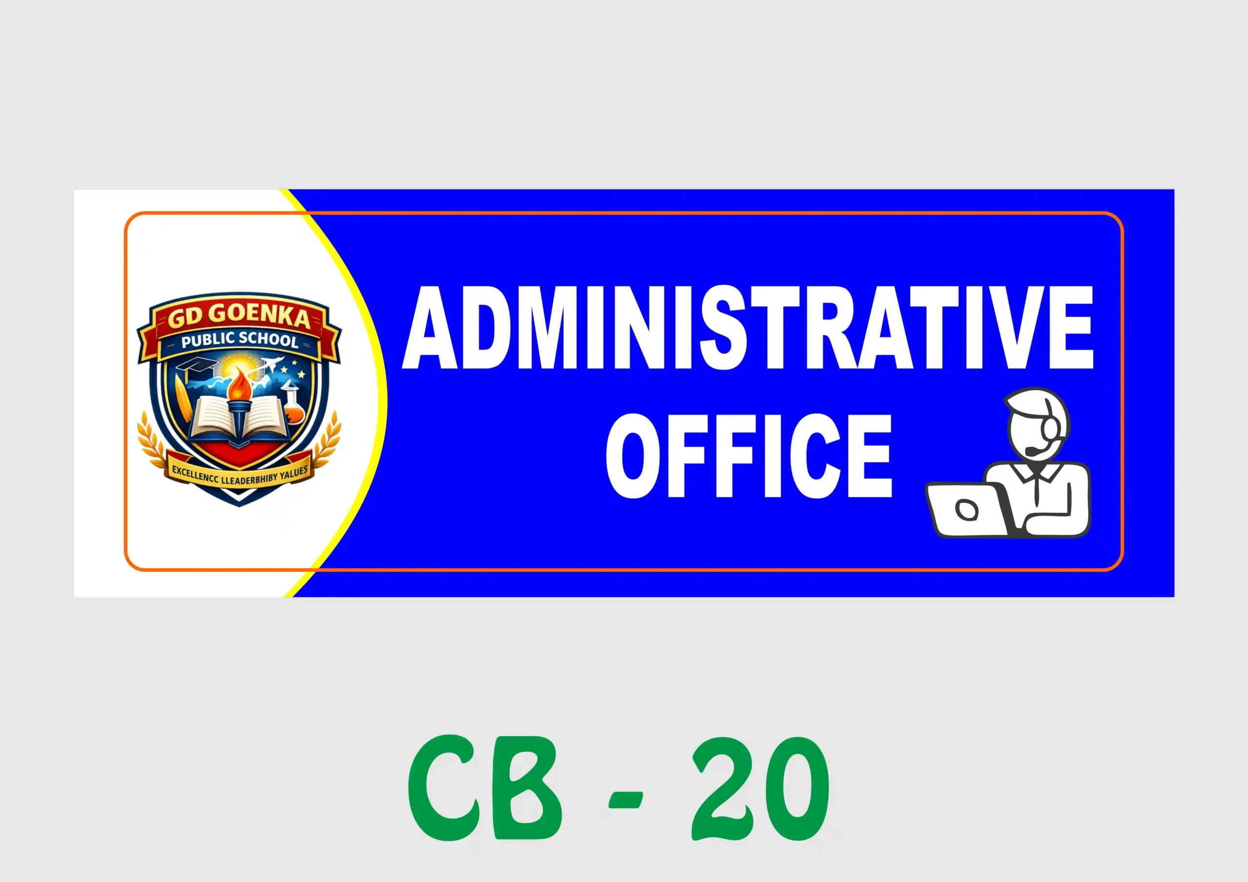 CB - 20 Wall Name Plate - Administrative Office - Image 1