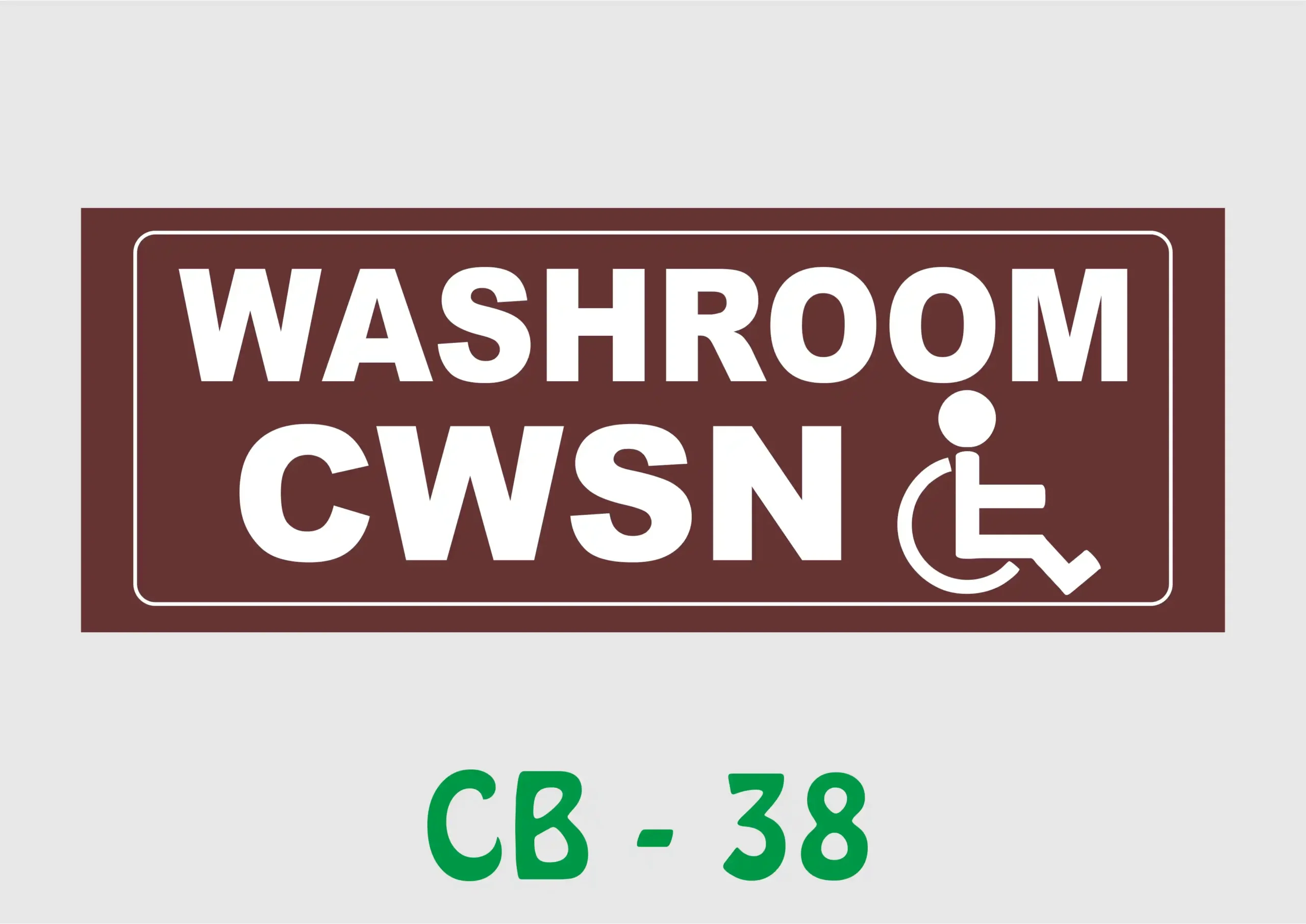 CB - 38 Wall Name Plate - Washroom CWSN - Image 1