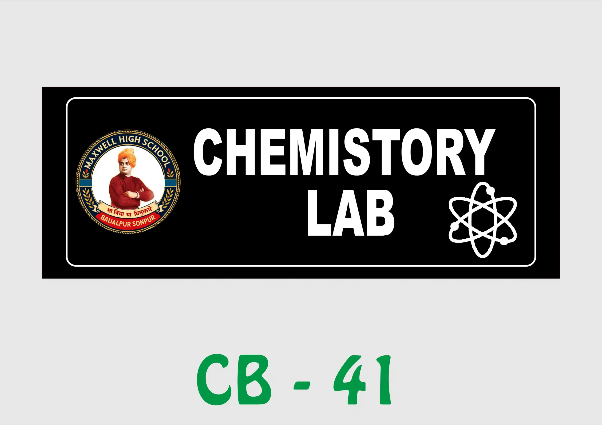 CB - 41 Wall Name Plate - Chemistory Lab - Image 1