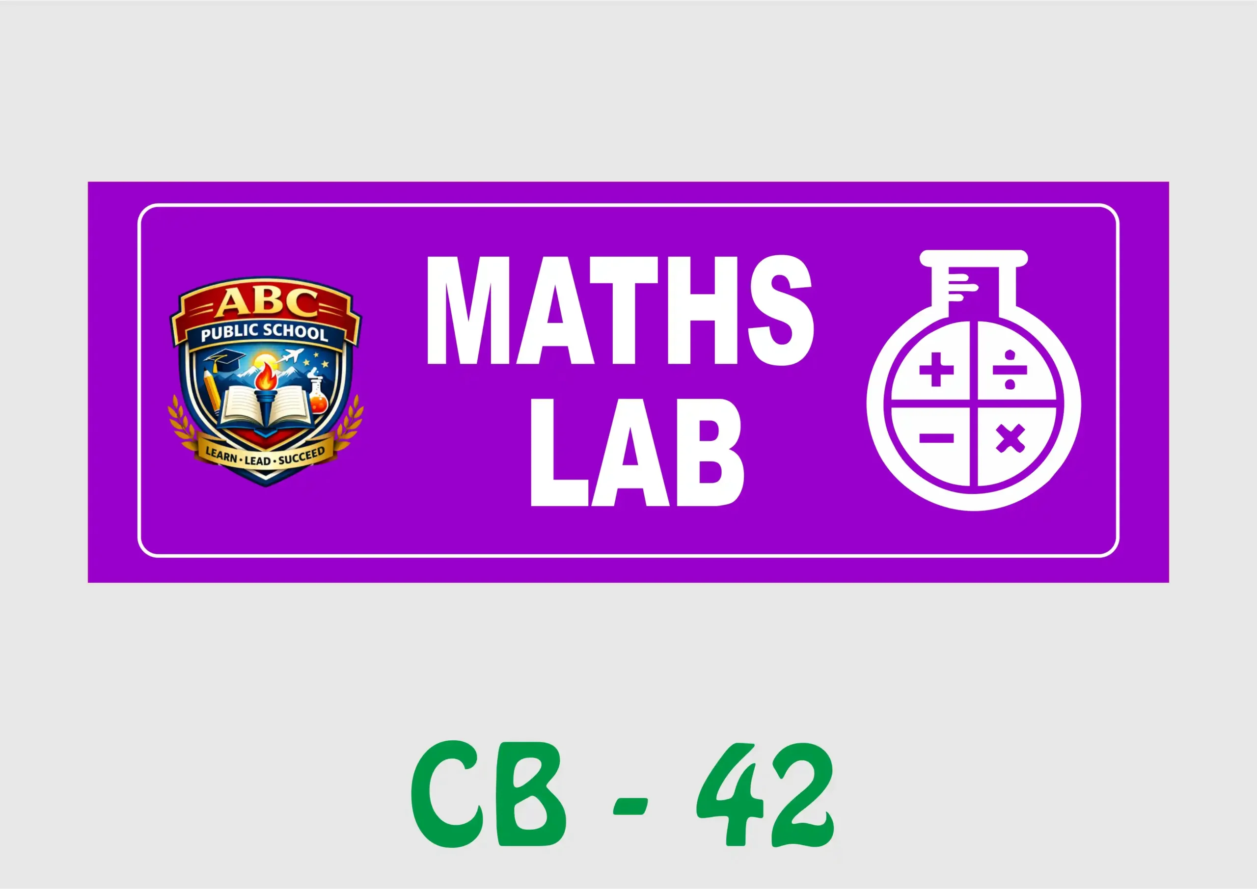 CB - 42 Wall Name Plate - Maths Lab - Image 1