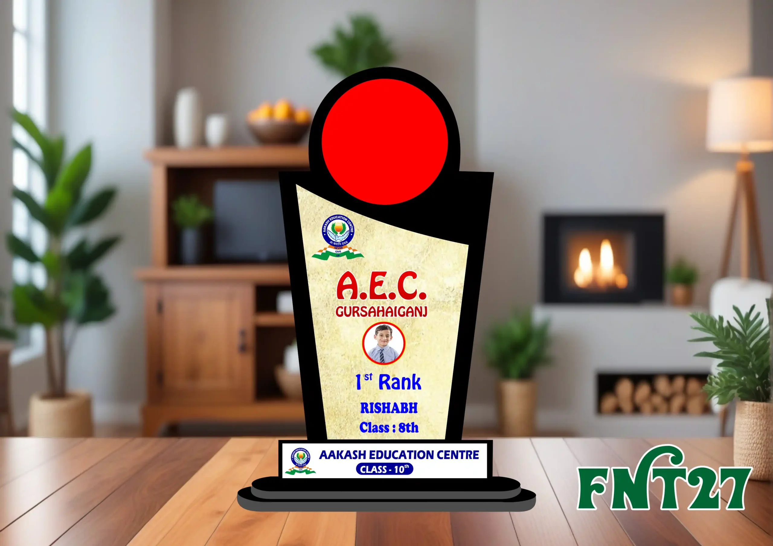 FNT27- 1 Customised Printed Trophy - FNT27 - Image 1
