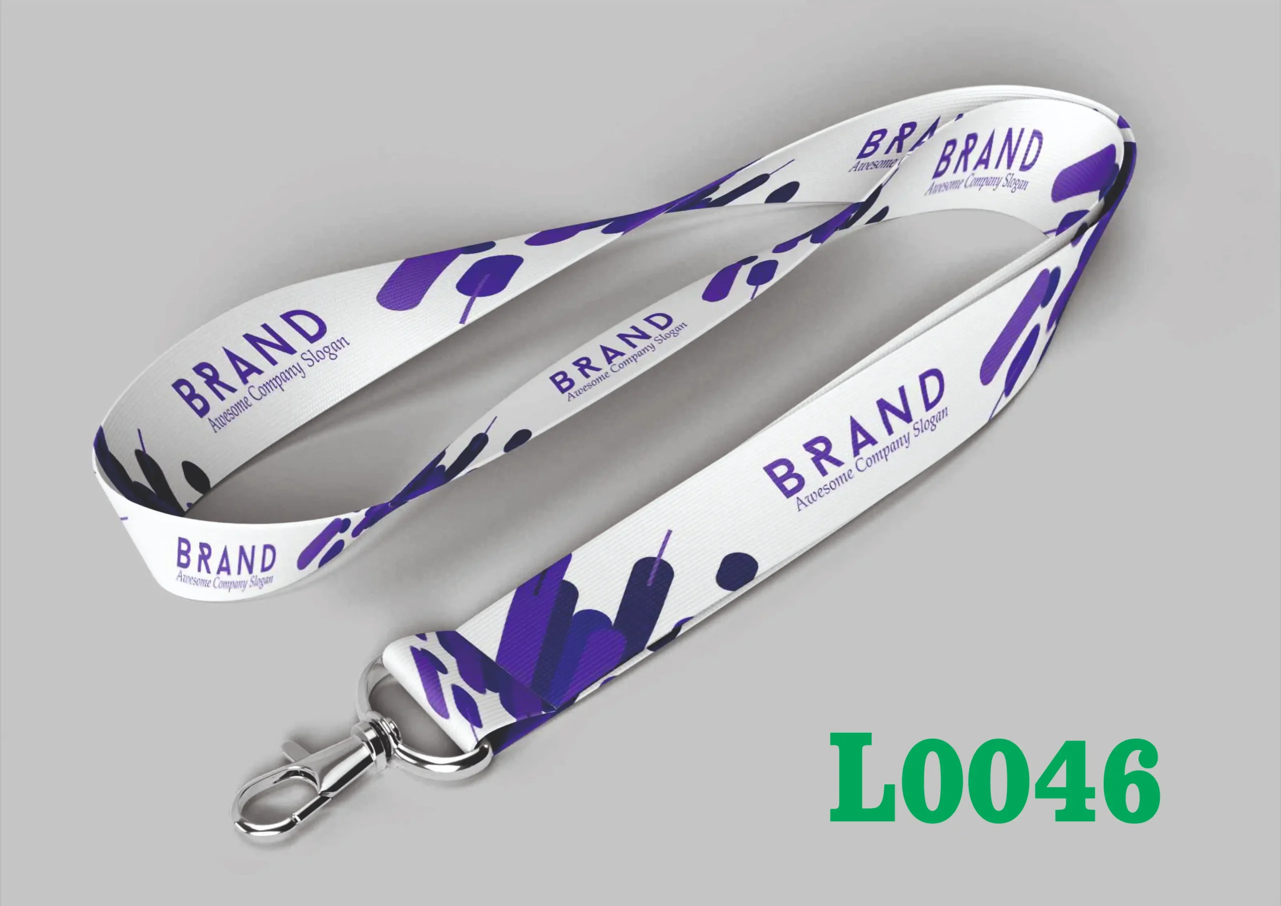 L0046 Digital Lanyard Template L0046 - Image 1