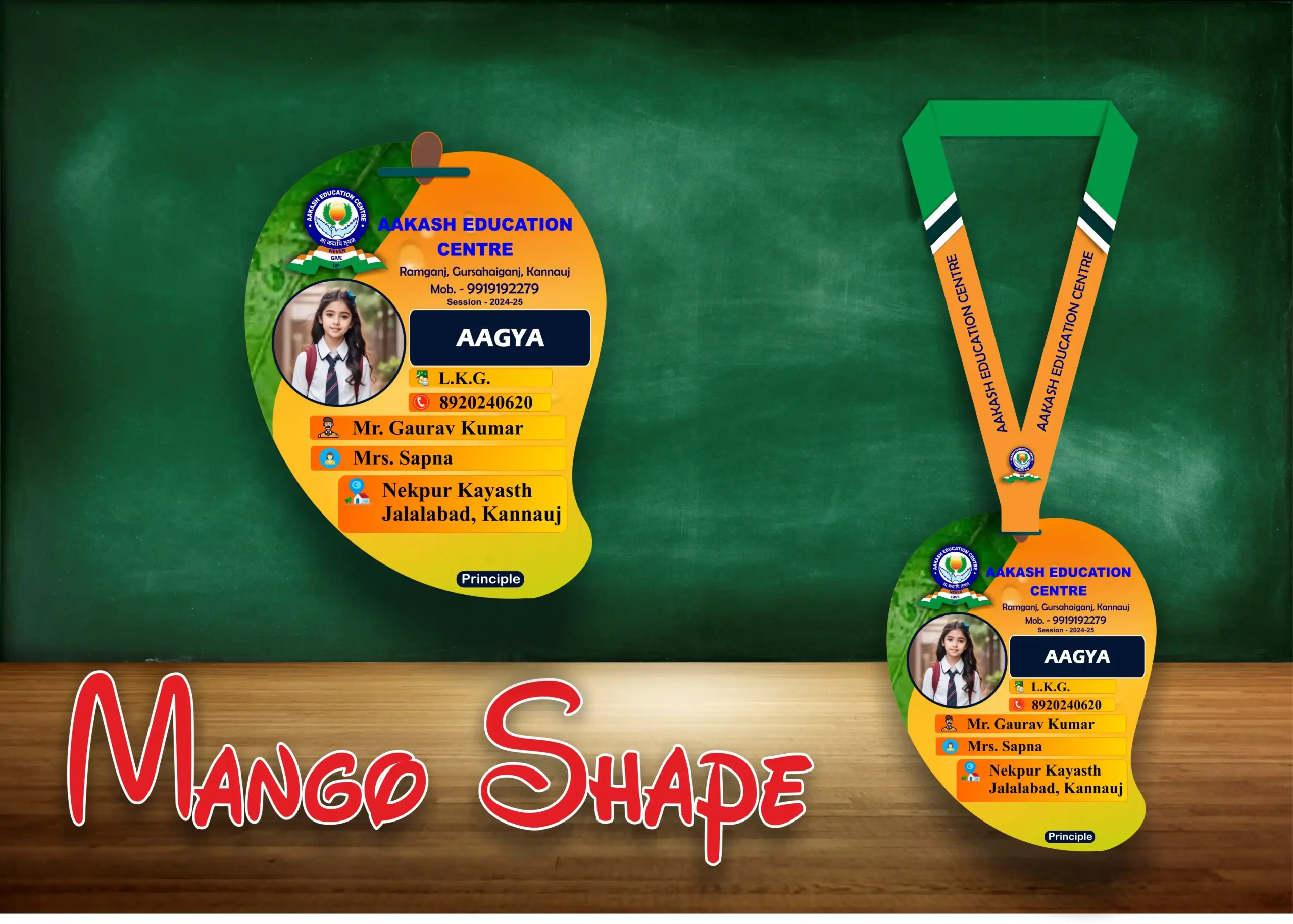 MANGO SHAPE ACRLIC ID CARD Mango Shape Acrylic ID Card - Image 1