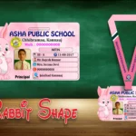 Rabbit Shape 1 Acrylic ID Card
