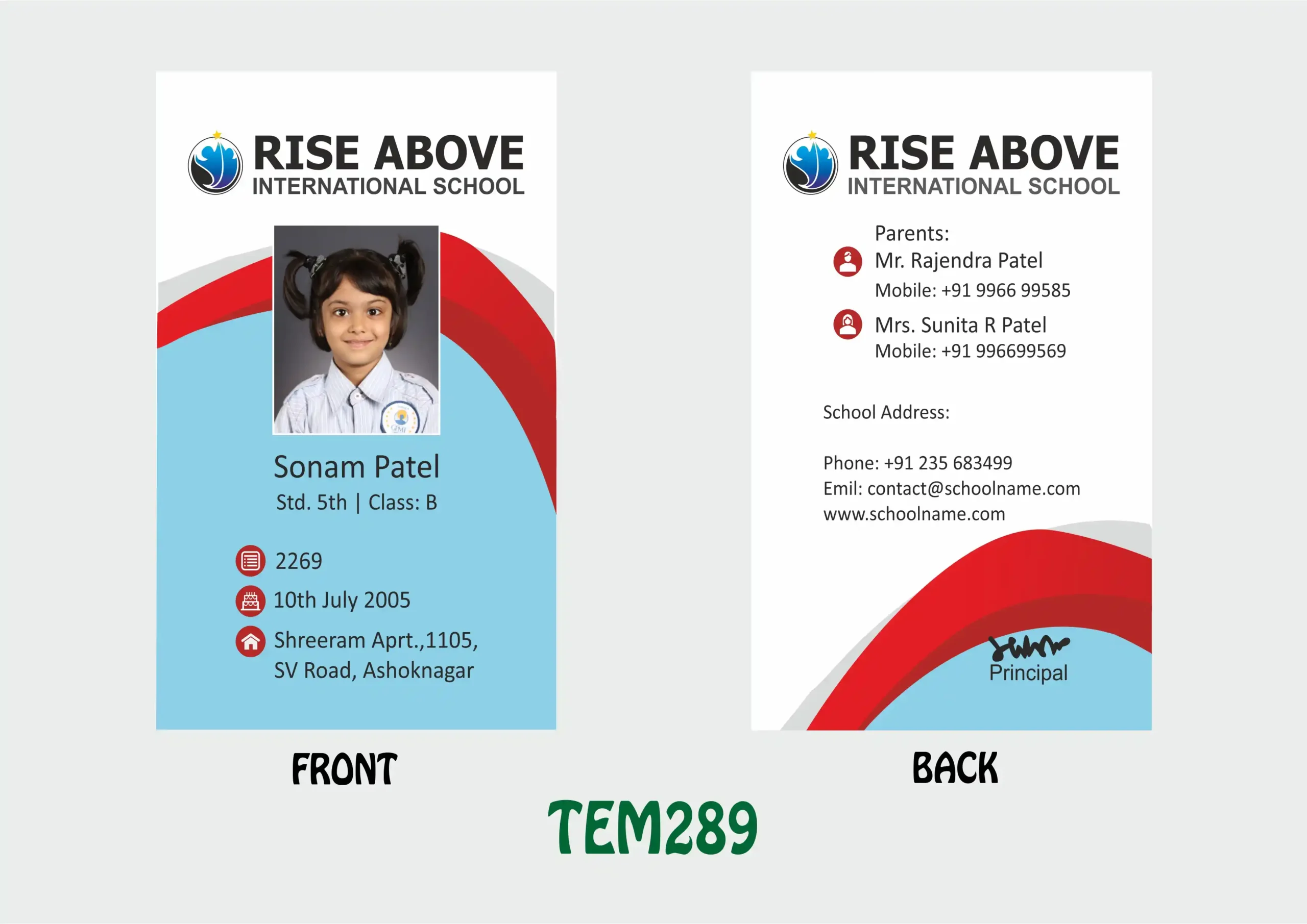 TEM-289 ID Card - TEM289 - Image 1