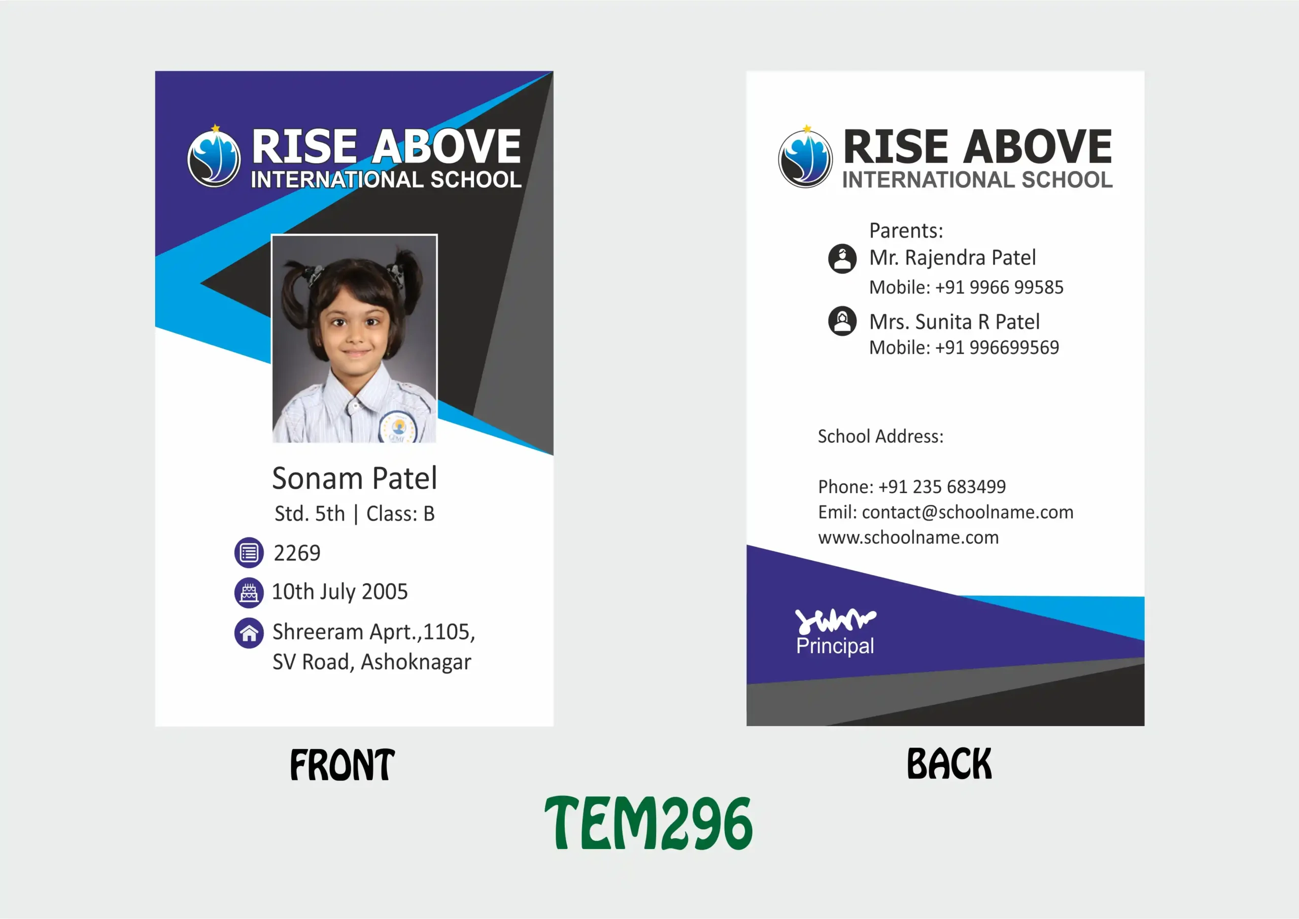 TEM-296 ID Card - TEM296 - Image 1