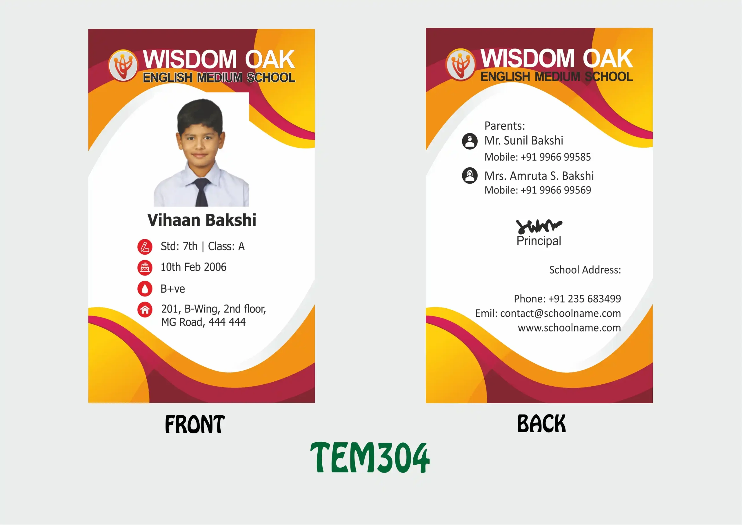TEM-304 ID Card - TEM304 - Image 1