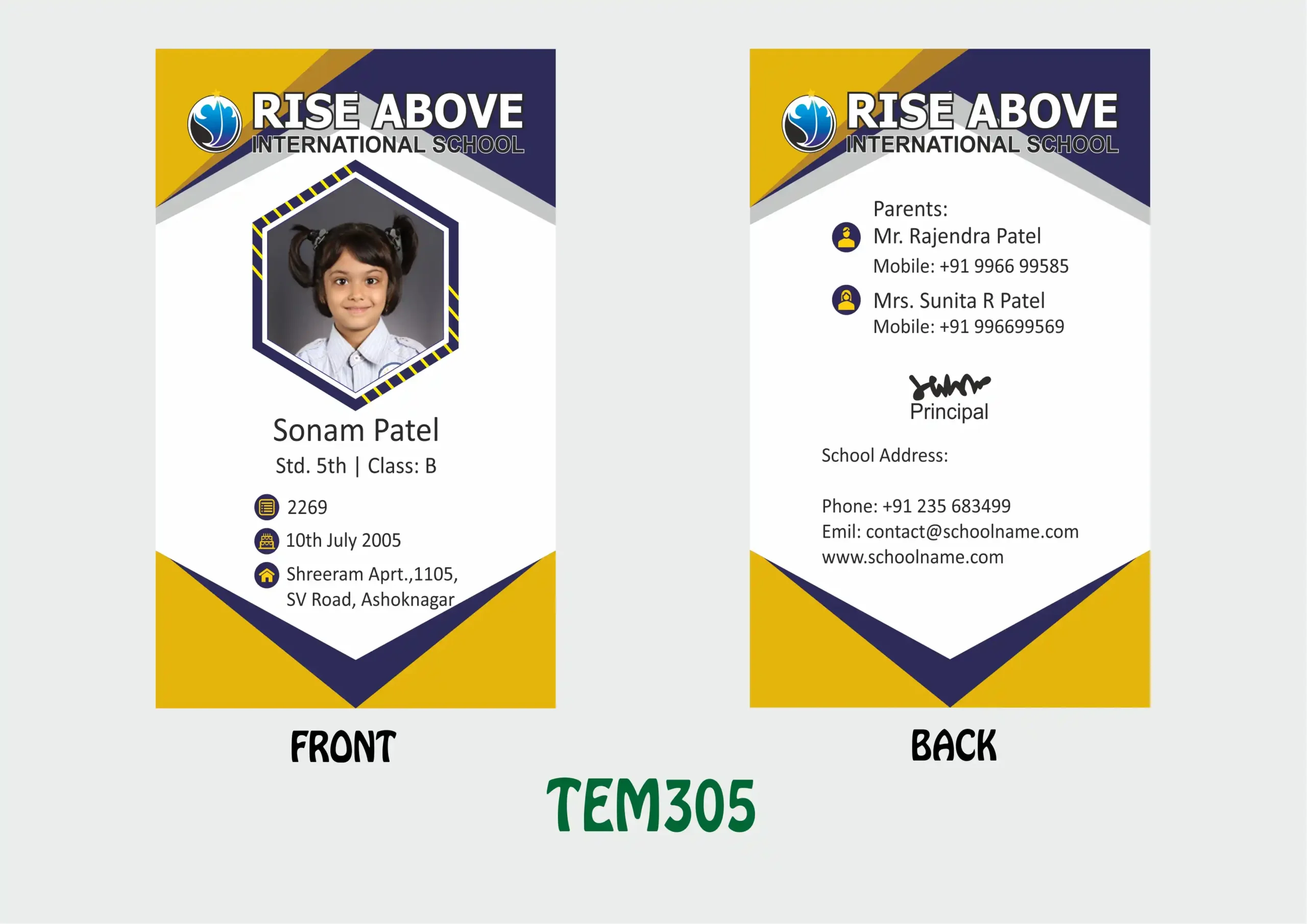 TEM-305 ID Card - TEM305 - Image 1