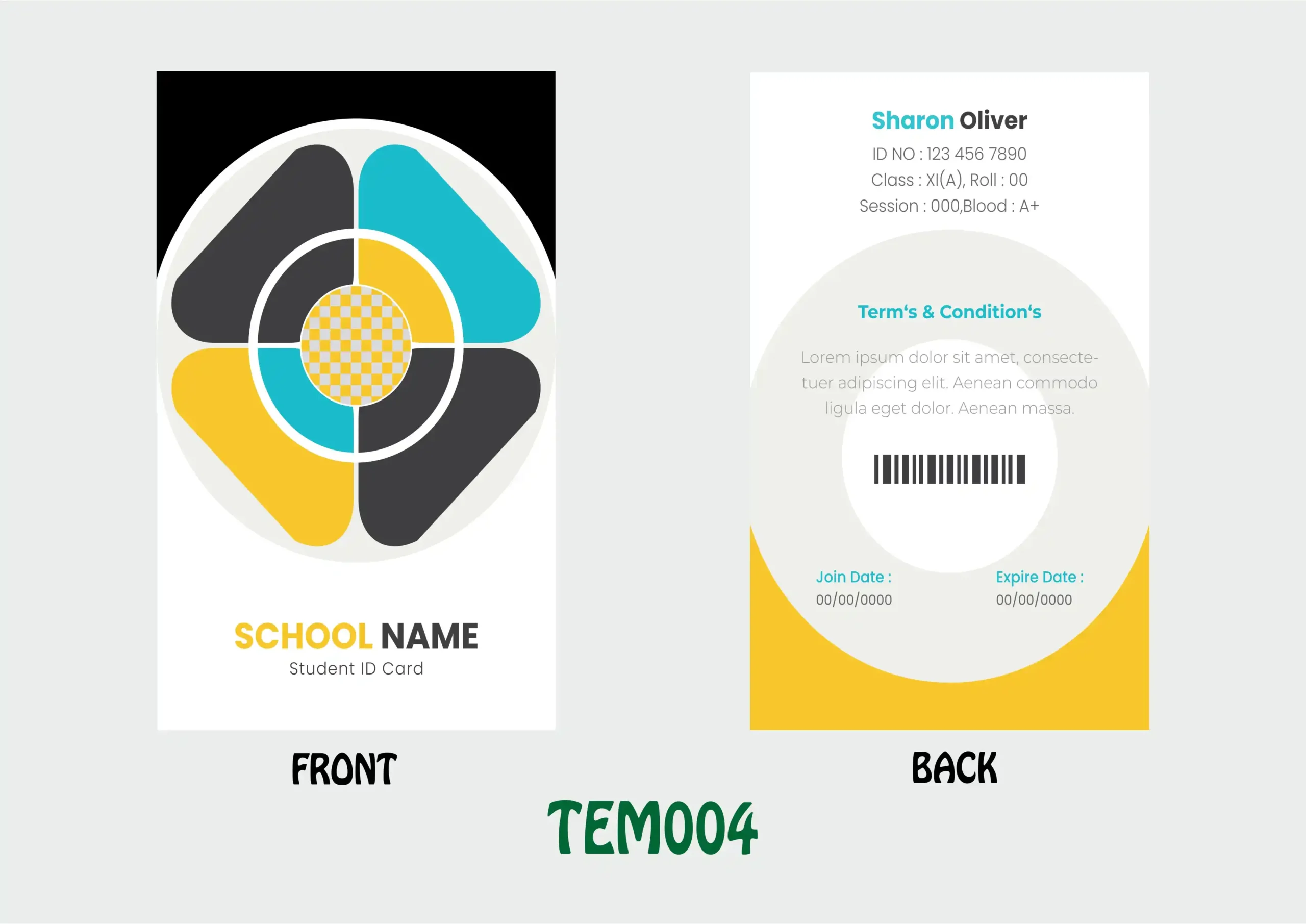 TEM004 ID Card - TEM004 - Image 1