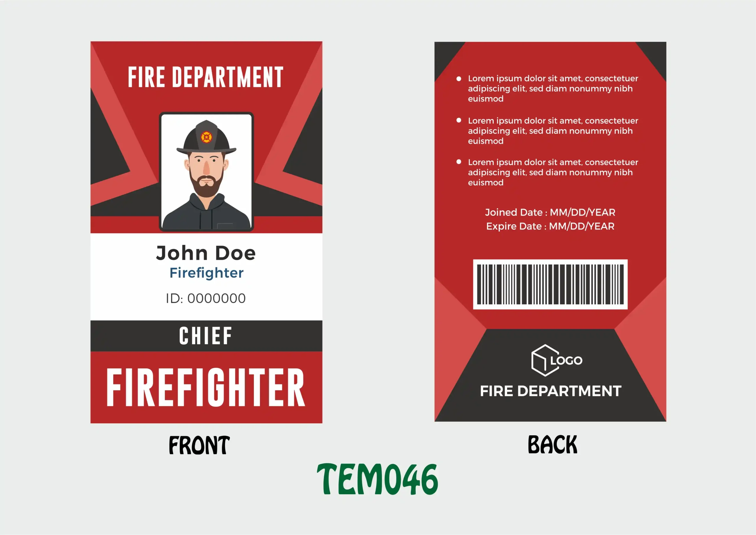 TEM046 ID Card - TEM046 - Image 1