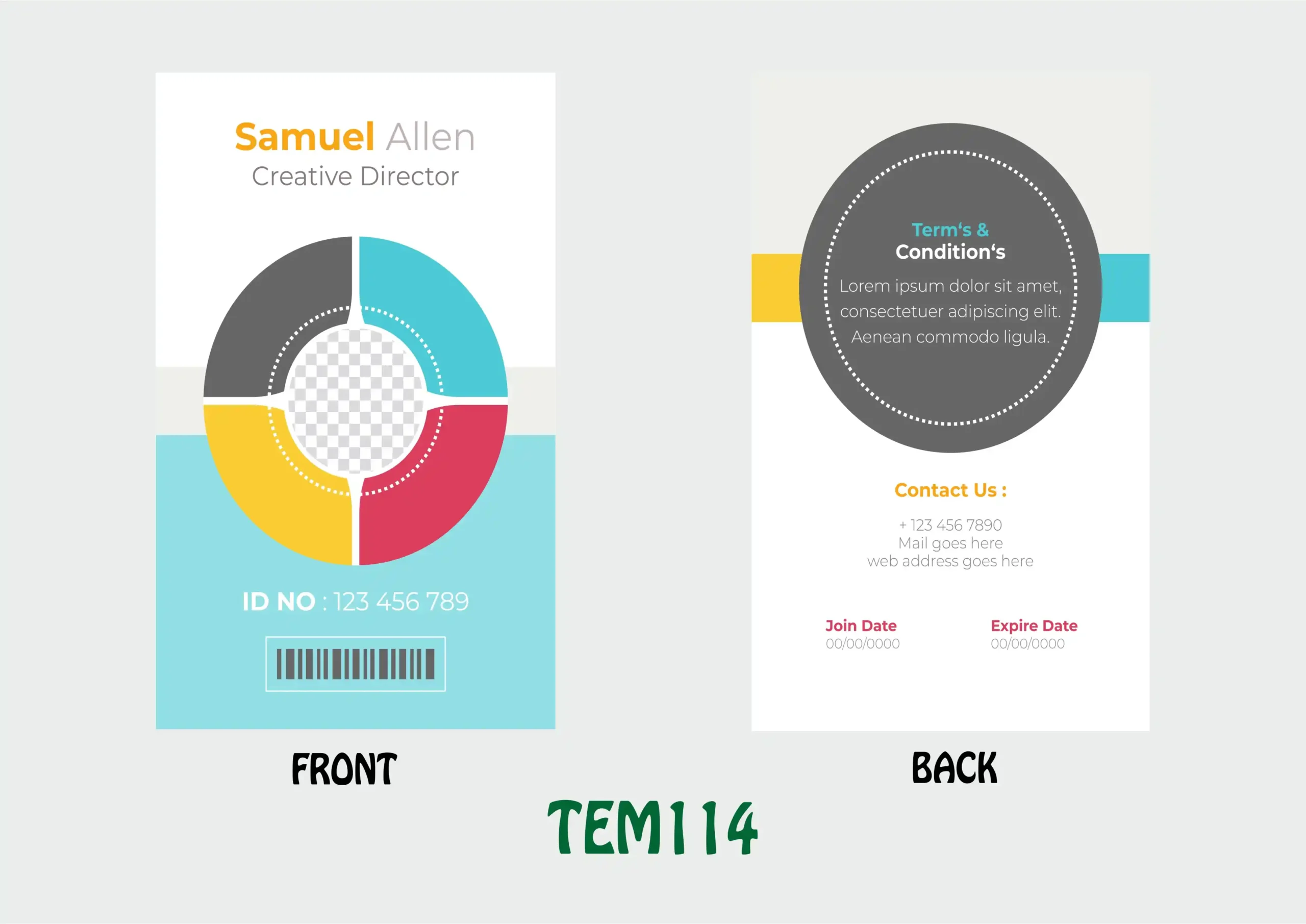 TEM114 ID Card - TEM114 - Image 1