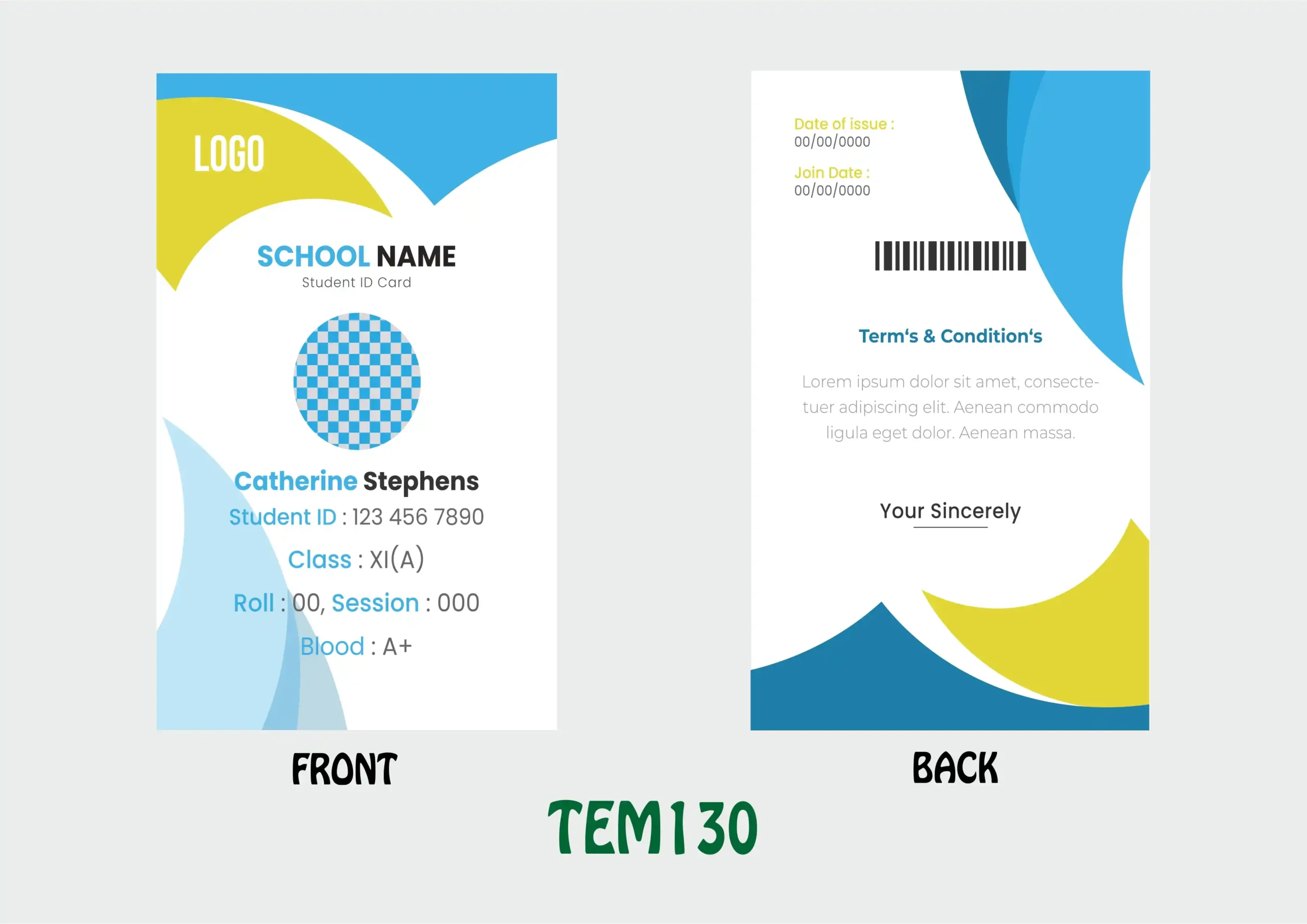TEM130 ID Card - TEM130 - Image 1