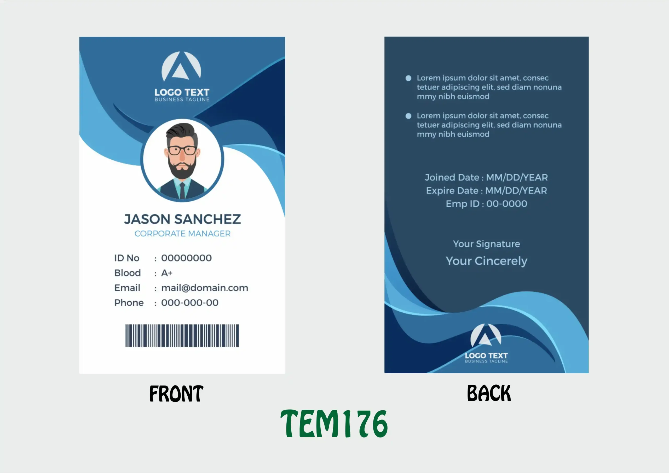TEM176 ID Card - TEM176 - Image 1