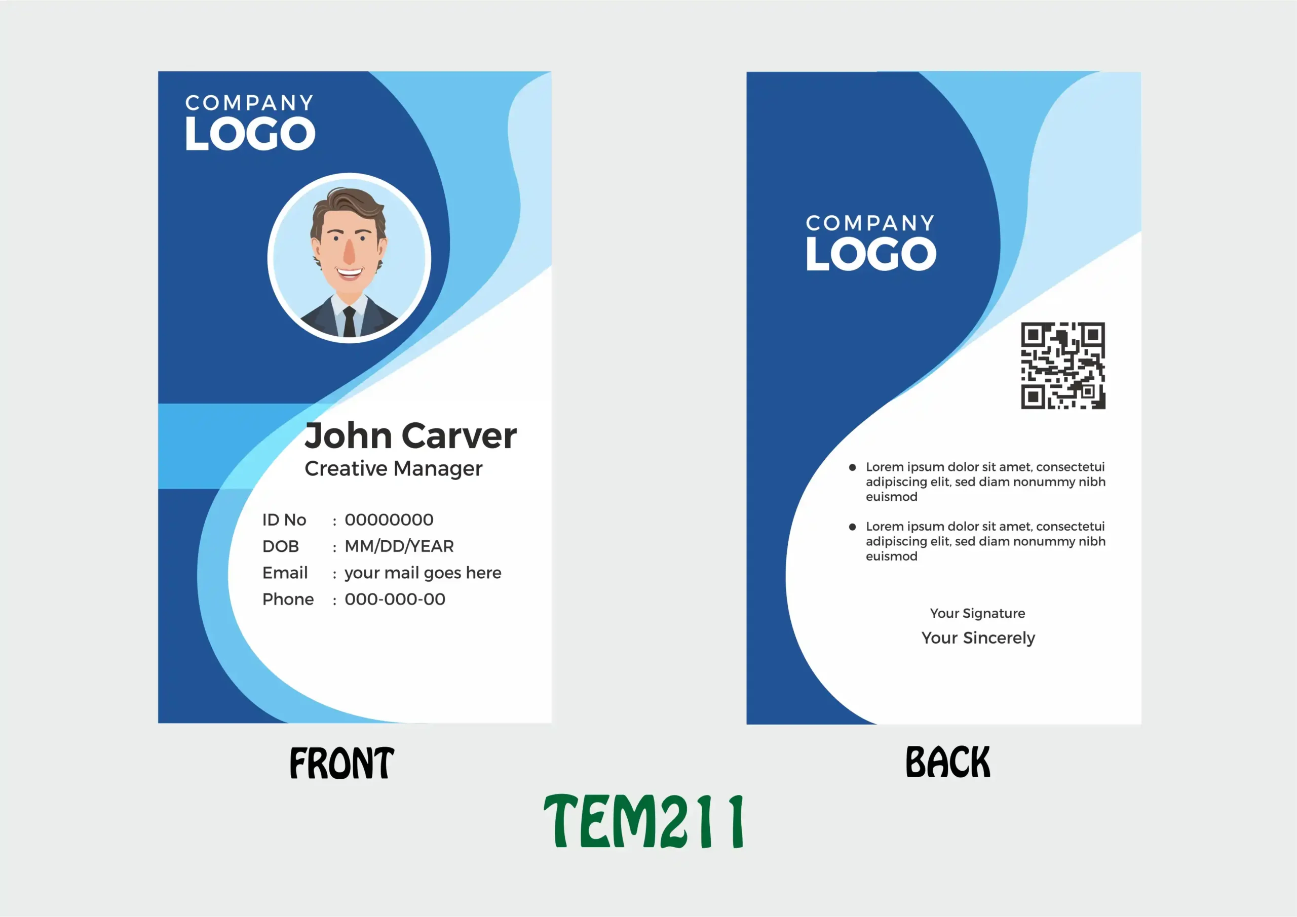 TEM211 ID Card - TEM211 - Image 1